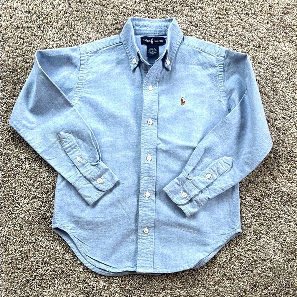 Boys Ralph Lauren Blue Casual Button Down Shirt
